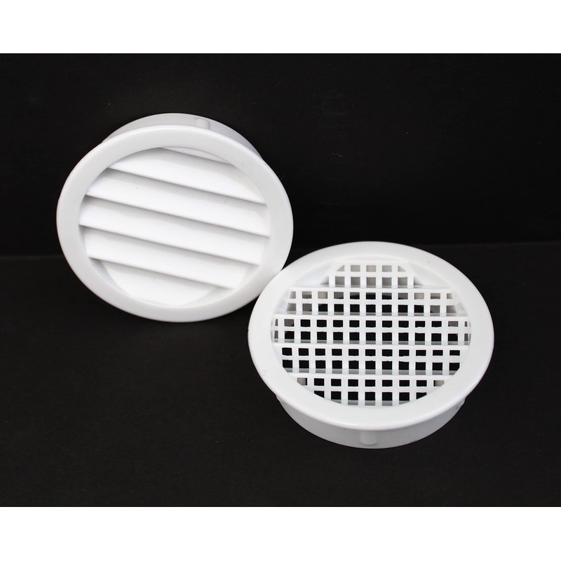 2" Round Plastic Louver Soffit Air Vent Reptile Screen Grille