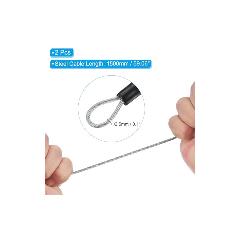 PATIKIL Cable de Seguridad de Acero con Cerradura de Combinación