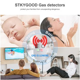 Natural Gas Detector, Gas Leak Detector, Home Gas Alarm, Natural Gas Propane Leak Alarm, Gas Leak Alarm Monitor Sensor…