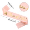 Tbay 2025 Rose Gold Graduation Sash Gold Glitter Letter “Class