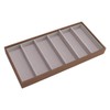 Eyeglass Display Organizer Wood Grain 6 Compartments Glasses Display Tray