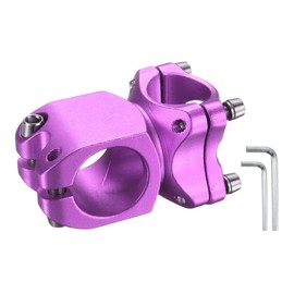 HARFINGTON 25.4mm Bike Stem 7 Degree 38mm Aluminum Alloy Bicycle Handlebar Stem with Hex Wrench for Mountain Road Bike BMX MTB Cycling, Sand Purple