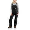 Carhartt Women's Quilt Lined Washed Duck Bib Overall, Black, X-Large