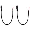 Fancasee (2 Pack) Speaker Wire RCA Female Plug Jack Connector Adapter to Bare Wire Open End Audio Video RCA Cable for Amplifier Receiver Speakers