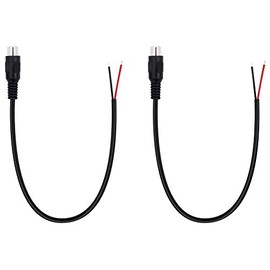 Fancasee (2 Pack) Speaker Wire RCA Female Plug Jack Connector Adapter to Bare Wire Open End Audio Video RCA Cable for Amplifier Receiver Speakers