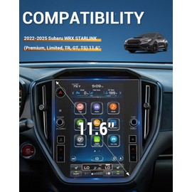 2025 Subaru WRX Anti Glare Screen Protector Matte for 2022 2023 2024 2025 Subaru WRX STARLINK (Premium, Limited, TR, GT, TS) 11.6" Infotainment Touchscreen Cover Screen Saver for 2025 WRX Accessories