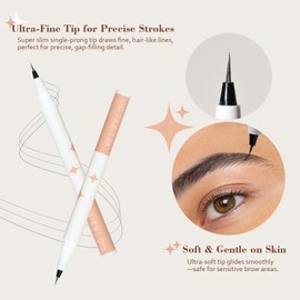 Light Grey Eyebrow Pencil for Older Women, Gray Eyebrow Pencil for Women with Ultra Fine Precision Tip, Microblading Eyebrow Pen, Hair-Like Strokes,Sweatproof YES.EYE DO (Grey Mist-Light Gray)