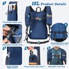 BECOJADDE 18L Hiking Backpack for Men Women Foldable Small Rucksack