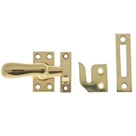idh by St. Simons 21014-003 Professional Grade Quality Solid Large Casement Fastener, Polished Brass