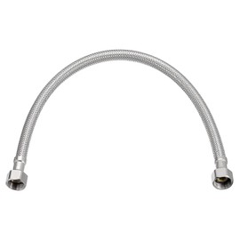 sourcing map 16 Inch Long Faucet Supply Line Connector, G3/8 Female Compression Thread x G3/8 Female Compression Thread 304 Stainless Steel Water Supply Hose