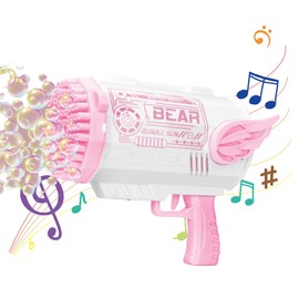 Children Bubble Machine Gun 80 Hole Bubble Machine  Launcher Bubble Maker Blower Summer Outdoor Game