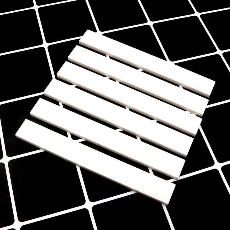 Alnicov 6Pcs Acoustic Guitar Bone Blanks Saddle,Guitar Bridge Saddle Blank