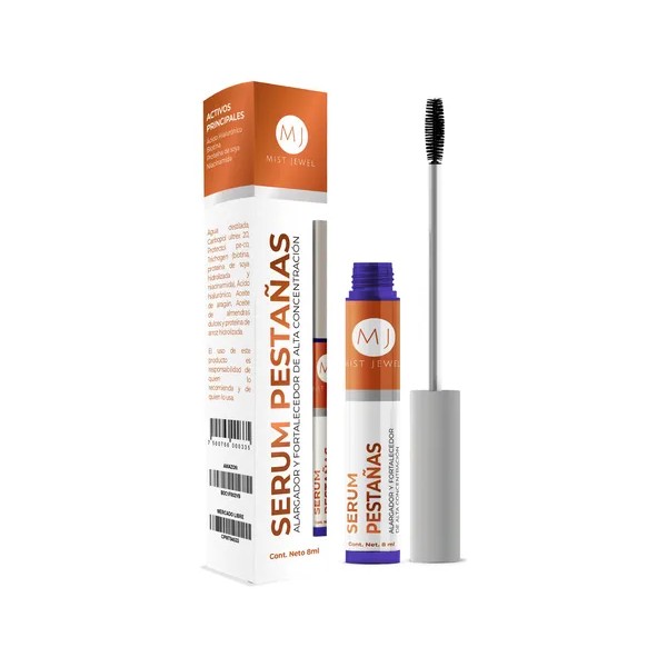 MIST JEWEL Serum eyelash pestañas alargador con biotina, niacinamida, Ácido