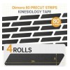 Dimora Kinesiology Tape Pre-Cut 4 Rolls 80ct Athletic Muscle Pain