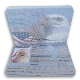 Santa's Passport Christmas Tree Ornament