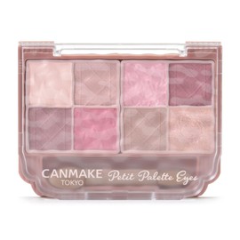 Canmake Petit Palette Eyes (Matte Type) M02 Romantic Fog 0.07 oz (2 g) Eyeshadow Multicolor Eye Shadow Glitter Pearl Bluish Pink