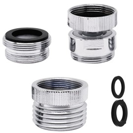 BUXIMN 3/4" Faucet Adapter with Aerator, Faucet Aerator Swivel Faucet Adapter Kit, Sink Faucet to Garden Hose Adapter for Kitchen Bathroom