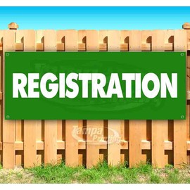 Registration Banner 13 oz | Non-Fabric | Heavy-Duty Vinyl Single-Sided with Metal Grommets