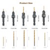 oupados 10 pcs Countersink Drill Bit Set Metal,Wood Drill Bits