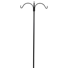 Kettle Moraine Bird Feeder Pole Set with Twister Ground Socket (2 Arm)