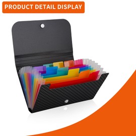 Accordion File Organizer | Expanding File Folder | Heavy-Duty File Organizer | Home Office File Storage | Space-Saving Bill Organizer | Professional Office Receipt Organizer