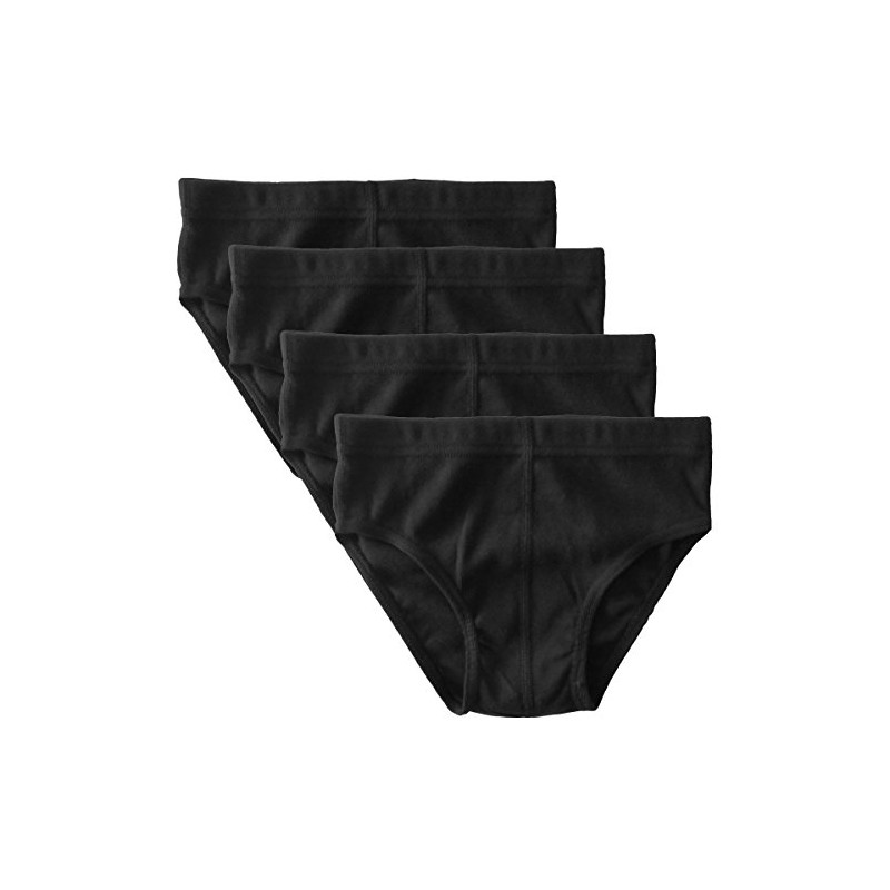 HERMKO 2850 Pack of 4 Boys' Briefs Plain 100% Organic