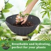 Black Hanging Basket Liners, Round Fabric Planter Basket Liner, Hanging