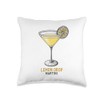 Enjoy Refreshing Lemon Drop Martini Design Throw Pillow