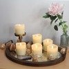 Stonebriar 3 Count Ivory Real Wax 3x3 Flameless LED Pillar