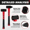 C&T 2 Piece Hammer Set, 3lb Sledge Hammer-Drilling Hammer &