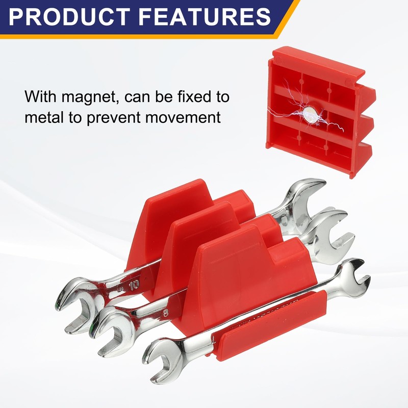 PATIKIL 46pcs Magnetic Wrench Organizer for Tool Box, Magnetic Modular