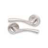 Infinity Decor Twisted Lever Door Handles on Rose - Latch