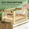 Small Animal Pet Cage for HamstersColor: Natural Wood Color