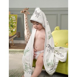 momcozy Best Wishes Baby Towel with Hooded-Original Design Baby Towel Set -Soft & Absorbent- Shower Gifts or Bath Essential for Infant, Newborn, Toddler, 89cm x 89cm