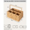 StorageWorks Hand-Woven Wicker Silverware Organizer - Water Hyacinth Cutlery Holder