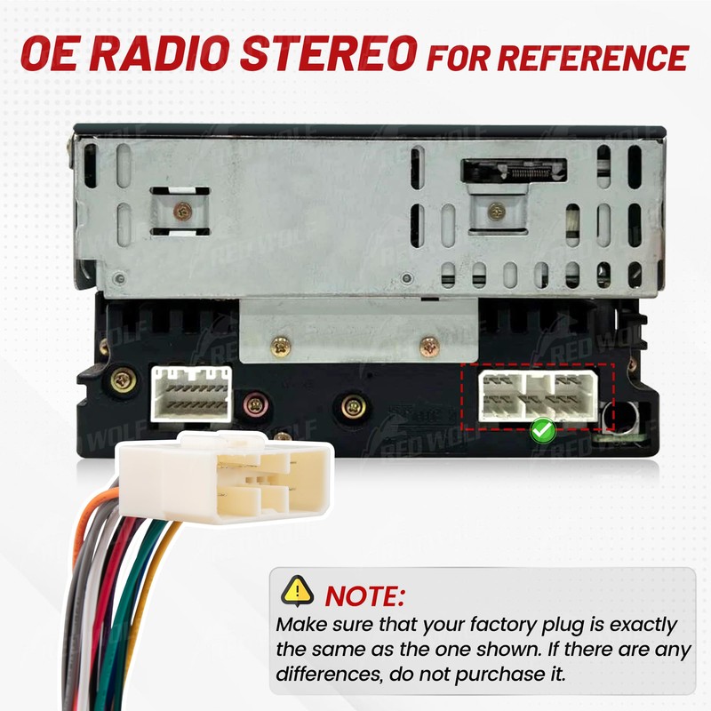 RED WOLF Radio Wire Harness Aftermarket Stereo CD Player Install