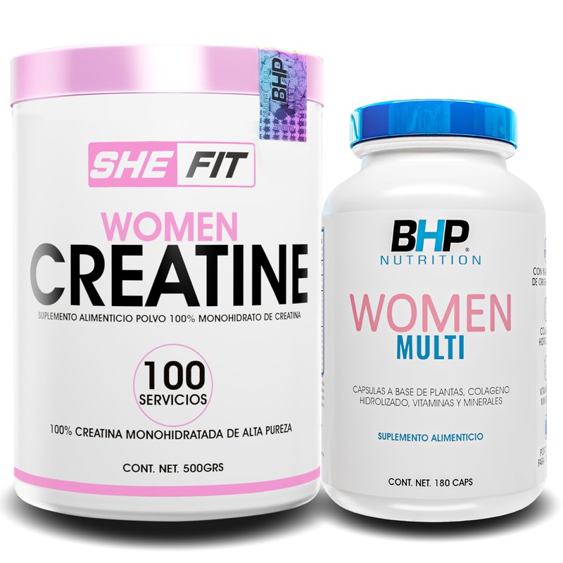 BHP SHE FIT WOMEN CREATINE 500G + BHP BLUE WOMEN