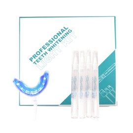 Deluxe Teeth Whitening Pen Kit Made in The USA with iLED/LED Technology & Carbamide Peroxide Tooth Whitening Gel (4 Carb Pens iLed, 22% Whitening Gel)