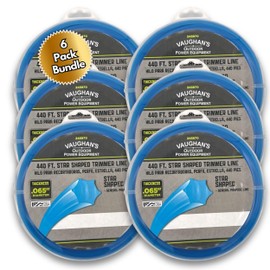 Vaughan's Master Line .065" Trimmer Line, 440ft | Blue Star Shaped Polymer | Universal Weed Eater String for Gas & Electric & Battery Models | Made in The USA (6 Pack)