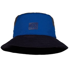BUFF Caps, Unisex Sun Bucket Hat, Wide Brim, Hak Blue, L/XL