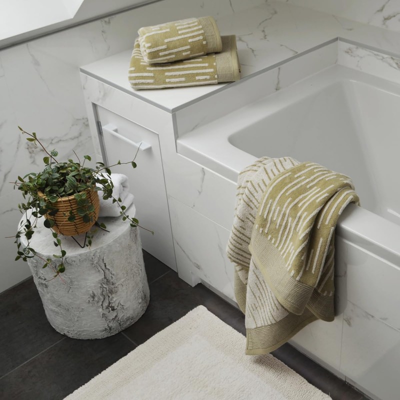Allure Pack of 2 Barcode Stripe Bath Towels 70 x