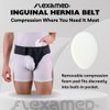 FlexaMed Right Side Inguinal Hernia Groin Belt with Compression Pad