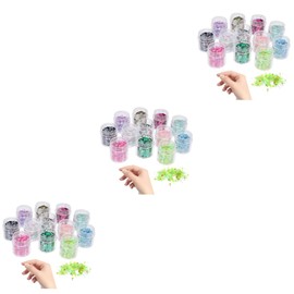 Baluue 3sets Chunky Glitter Sequins for Nail Face Art Body Glitter Sequins Easy to Apply *3