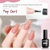 JODSONE 2 Bottles of Top Coat Base Coat Set No