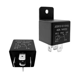povtii 2 PCS Car Relay 40A, 5 Pin 12V Auto Switches and Starters, Spst Model JD2912-1Z-12VDC 40A 14VDC, Universal Multi Purpose Standard Relay Car Accessories for Motorcycle Boat