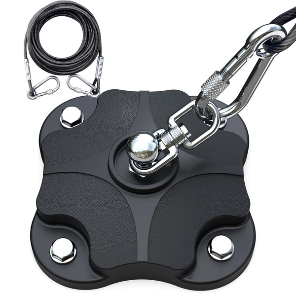 Dog Tie Out Cable and Stake for Camping,360°Swivel Dog Run-