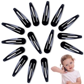 Hair Clips, Metal Hair Clips, Kids Barrettes Girls' Hair Accessories, Barrettes Women Metal Snap Hair Clips Accessories Non-Slip Black(30 Pack)