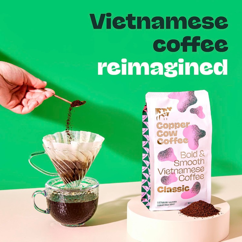 Copper Cow Premium Vietnamese Ground Coffee, 10 OZ | Classic