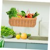 SHOWERORO Wall Hanging Woven Basket for Kitchen Storage Retro Imitation