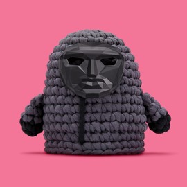 The Woobles Beginners Crochet Kit with Easy Peasy Yarn as seen on Shark Tank - with Step-by-Step Video Tutorials - Squid Game (Front Man)